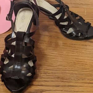 East 5th Open Toe Heels